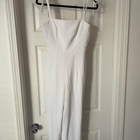 EUC worn once! BHLDN Theia jumpsuit size 4 in trinity white - Picture 2 of 7